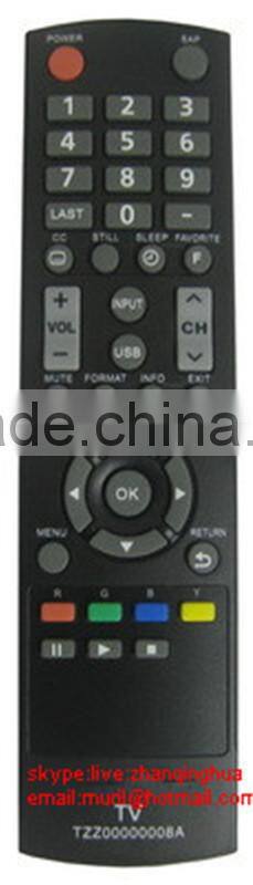 High Quality Black 46 Buttons TZZ00000004A remote control for Panasonic LCD TV TZZ00000008A 2*AAA 1.5V Battery ZF Factory Anhui