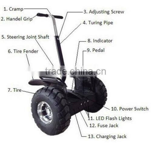 1000W new smart electric hoverboard off road scooters with big wheels