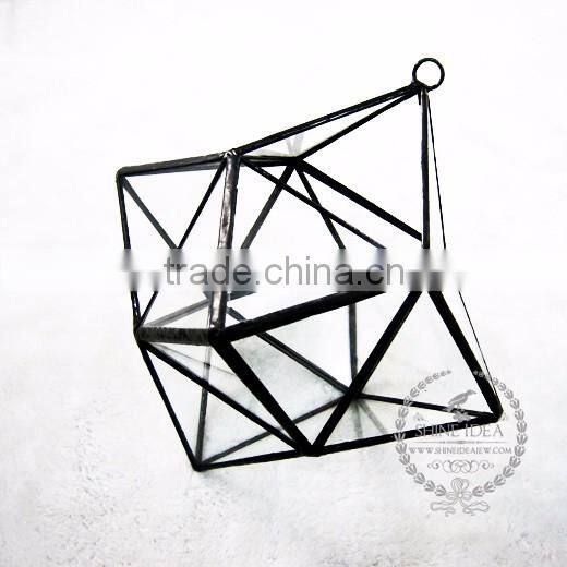 11*11*16cm geometric polyhedron glass terrarium flower arrangement air plant planter greenhouse home decoration 0100018
