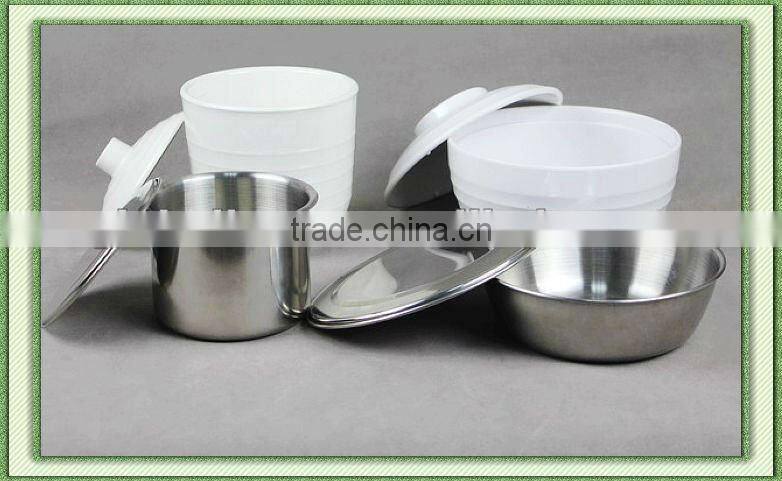 melamine cover bowls and stainless steel inner bowl