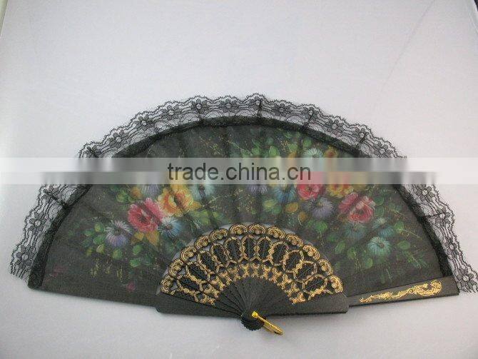 Spanish hand fan folding hand fan lace hand fan