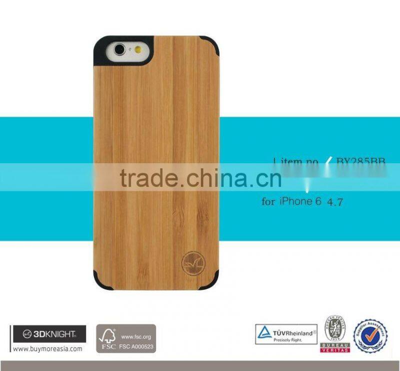 2016 HOT Selling wholesale wood blank phone case for iphone 6 6S,for iphone 6 6S Plus Bamboo Wooden phone case cover
