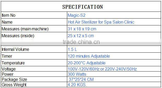 2015 hot sale medical devices Dental Sterilizer hot air sterilizer for salon use