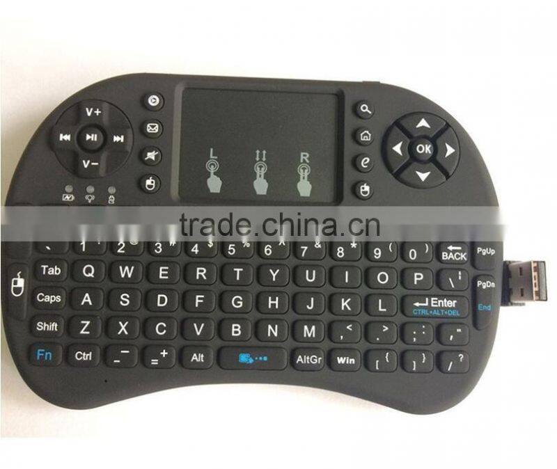 Mini Wireless Keyboard 2.4ghz English Air Mouse Keyboard Touchpad Remote Control For Android TV Box Notebook Tablet PC