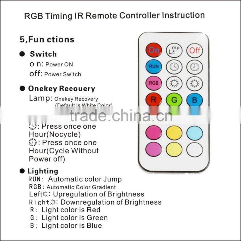 10W Color Changing Dimmable E27 Base 85-265V 900LM Cool White RGBW LED Bulb With Remote Control