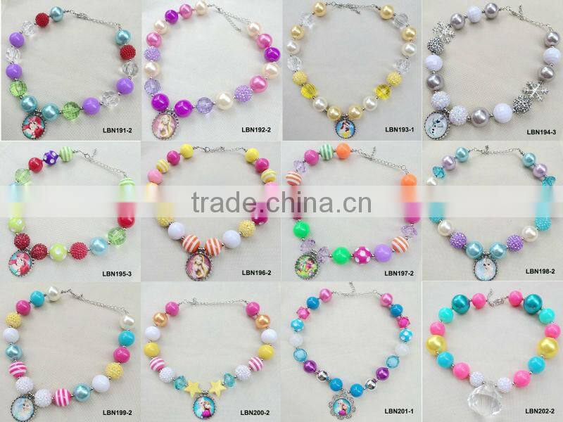 wholesale chunky bubble set kids bead necklace with bracelet
