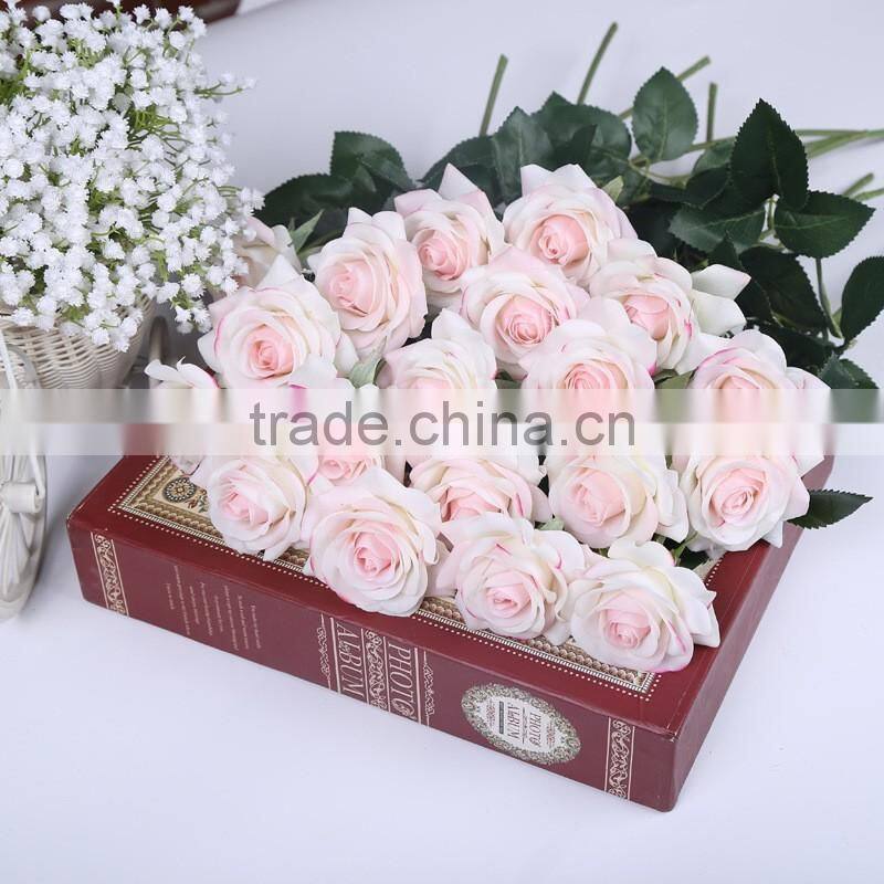 53cm good quality artificial orange rose for valentine's day