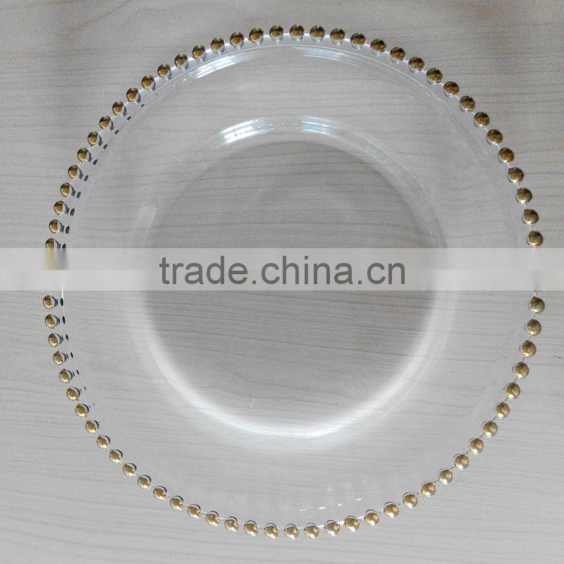 LCK006 silver charger plates for hotel and restaurant