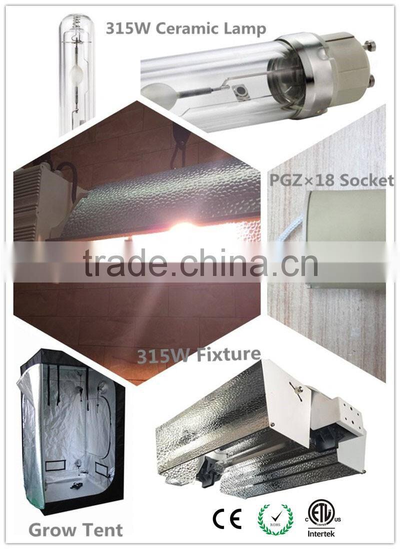 2017 Customized grow light reflector 315 cmh digital electronic ballast hydroponic kits with UL