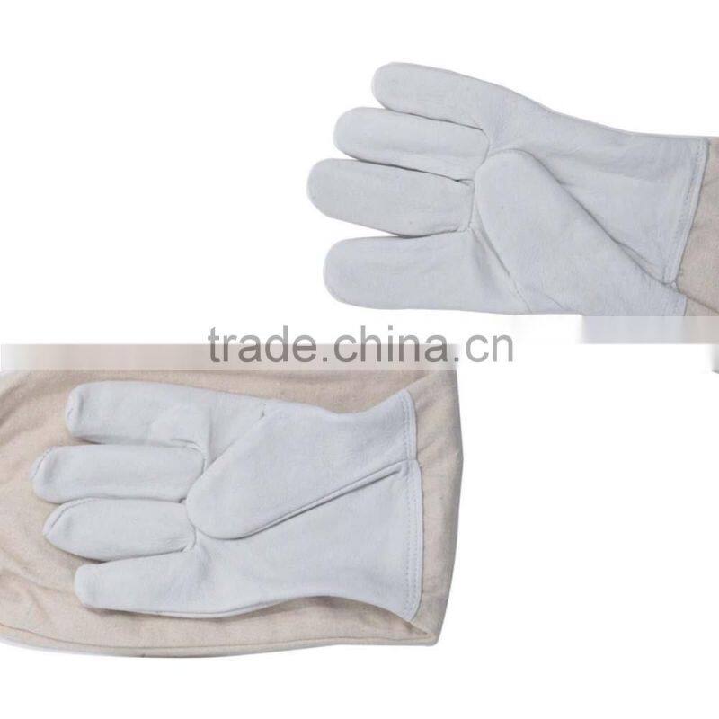 Best Selling Beekeeping Goat Leather Gloves / Beekeeper Protection Gloves With Long Sleeve