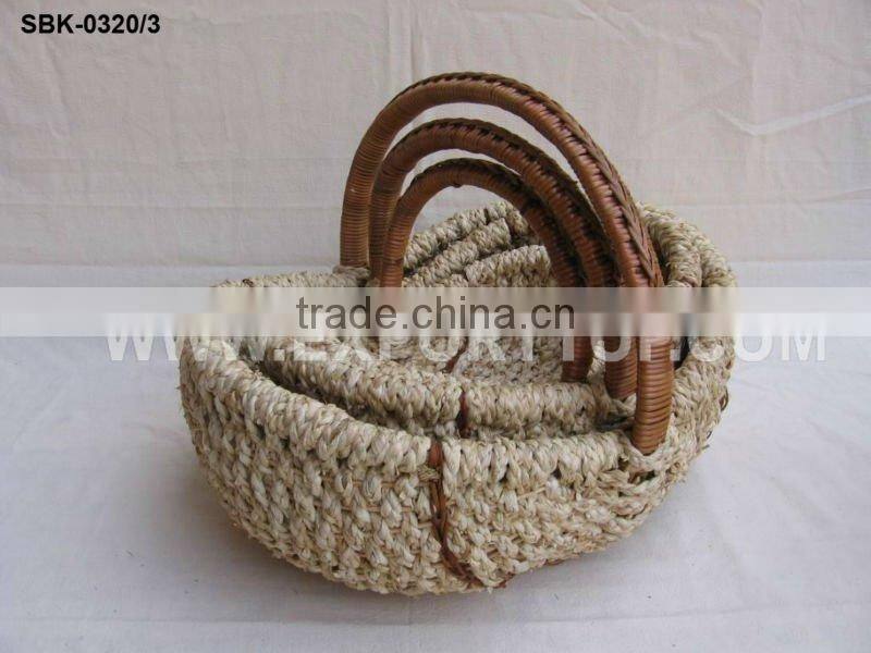 Best selling set of 4 Corn-leaft basket (july@etopvietnam.com)