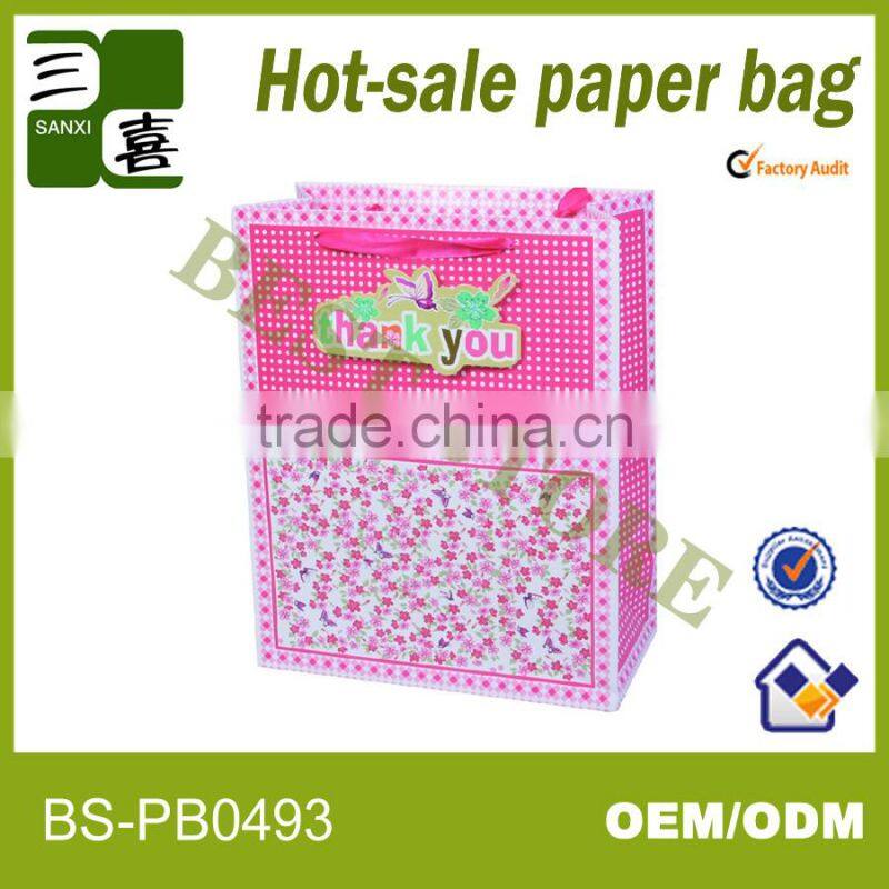 shanghai best store eco-friendly coated paper gift bag