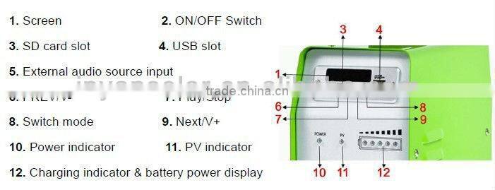 20W light solar system for home application