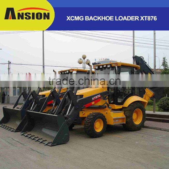 XCMG XT876 atv backhoe excavator with 82kW turbocharged engine