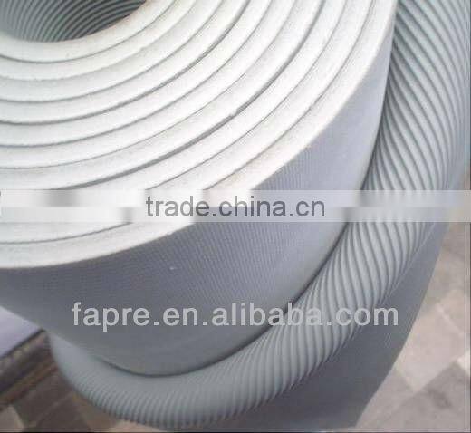 balck grey anti-slip 3mm fine ribbed/corrugated rubber sheet floor