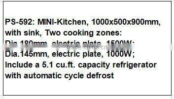 PS-592 mini kitchen cabinet size 1000x500x900mm