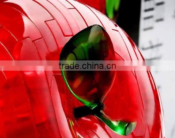 sweet 3D big red crystal apple jigsaw lovely house decor