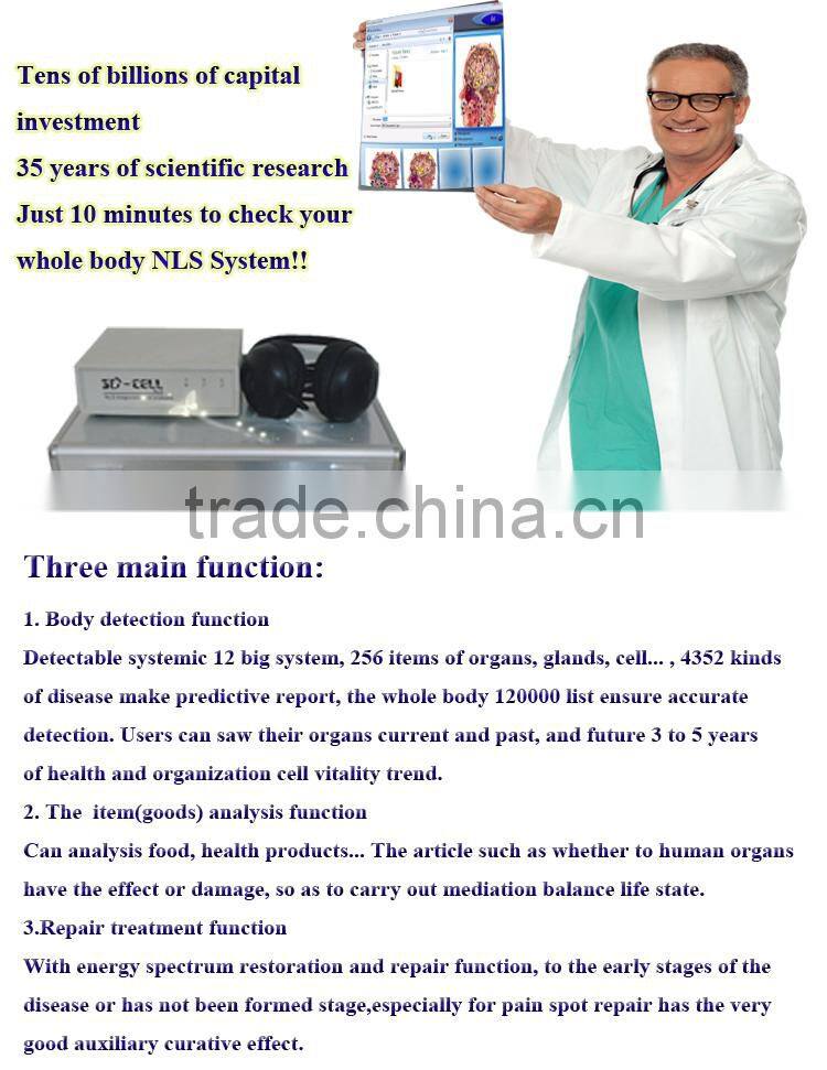 Latest version Sub-health Early-warning meridian therapy system original 3D NLS Health Detector(Diacom software)