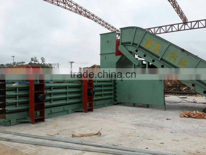 Hydraulic full-automatic horizontal baler machine for Eucalyptus leather,cardboard baling press machine YW2-150T