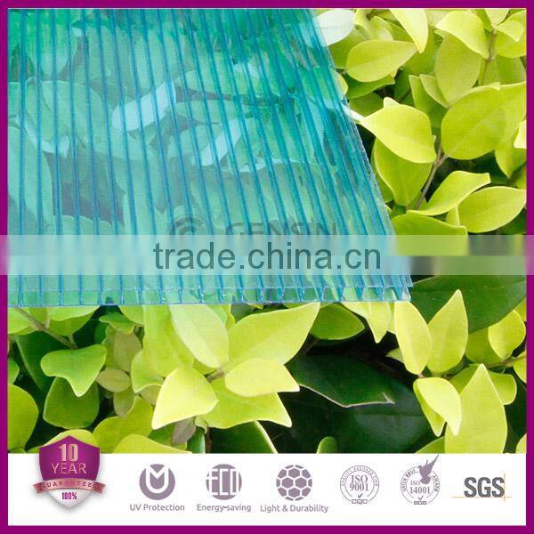 Top quality twin-wall policarbonato greenhouse roofing sheet