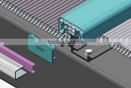 High Impact Strength Honeycomb Polycarbonate Roofing System/ U-lock Profile Sheet
