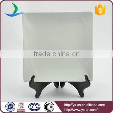New product square shape white catering ceramic plate