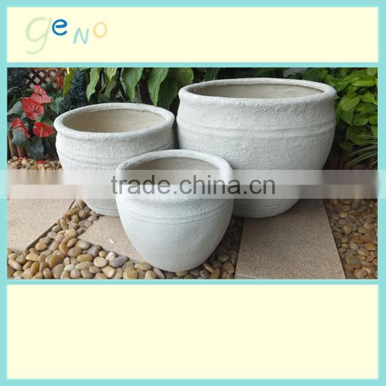 Classic High fire clay planter garden concrete Balcony flower pot