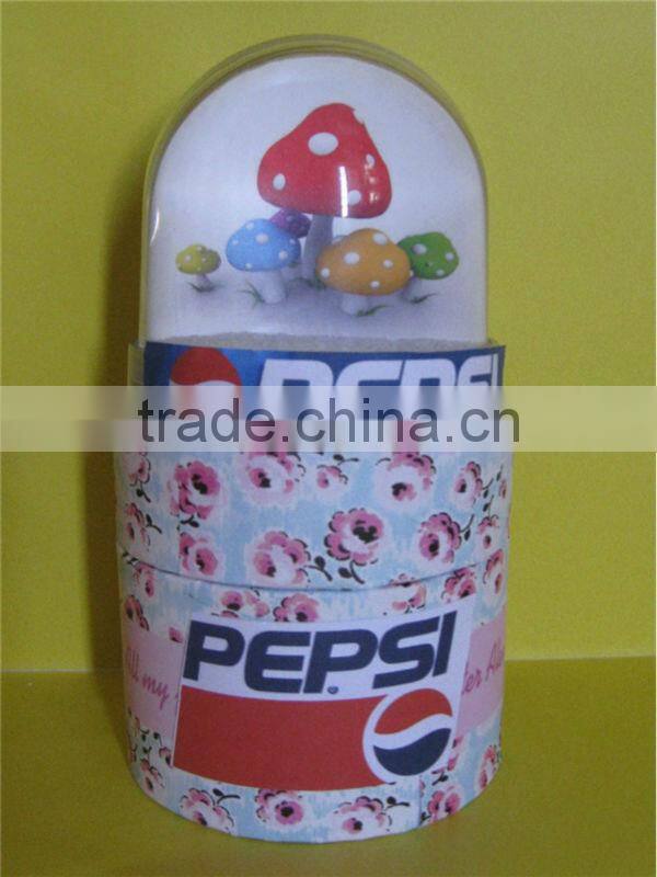 Plastic snow globes with photo insert