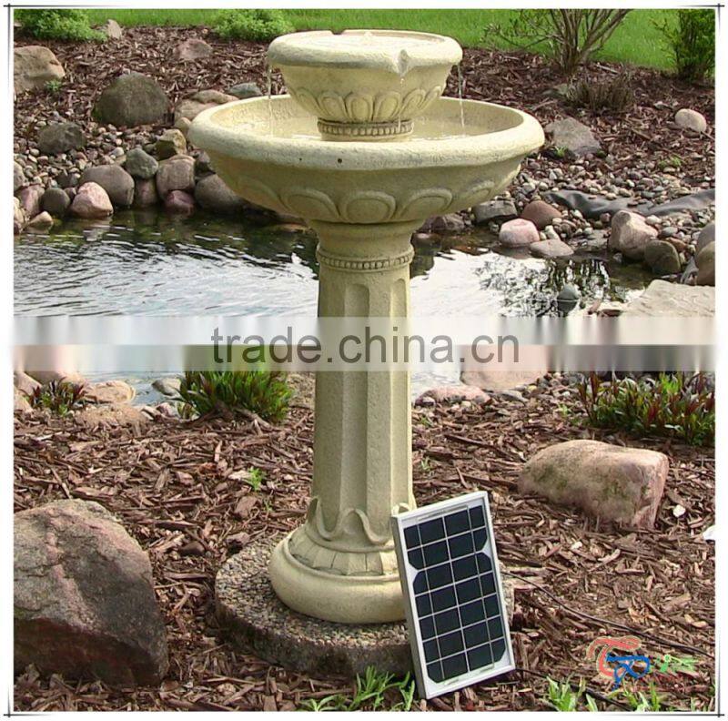 Resin Tier Garden Water Solar Pump Garden Fountain