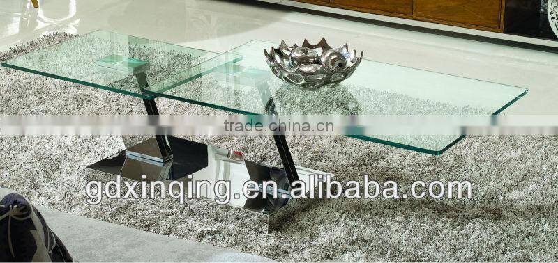 glass top sofa coffee table -C356