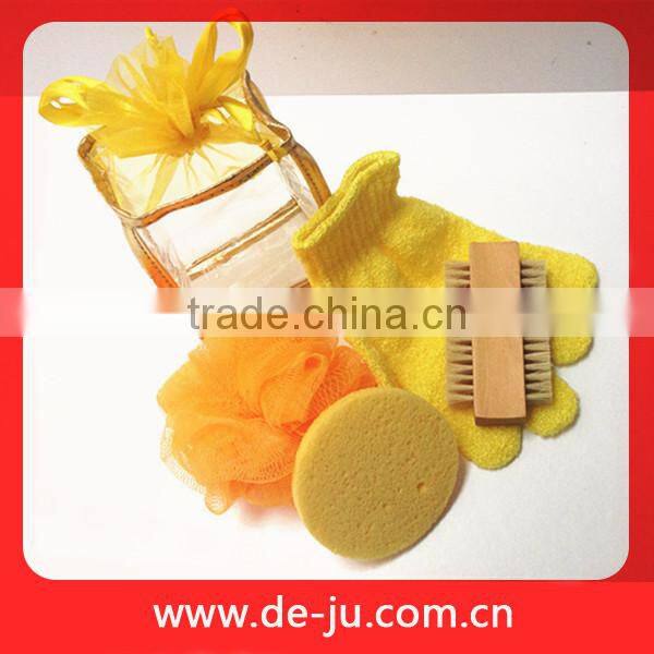 Bath Gift Flower Brush Glove Comfortable Bath Sets