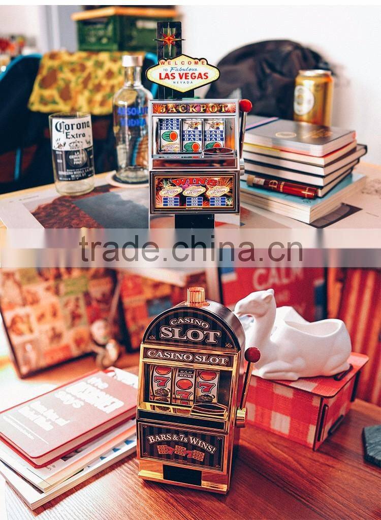 Creative Design Piggy Bank With LED Light, Multi-functional Decorative Lucky Slot Machine Design Piggy Bank With Funny Games