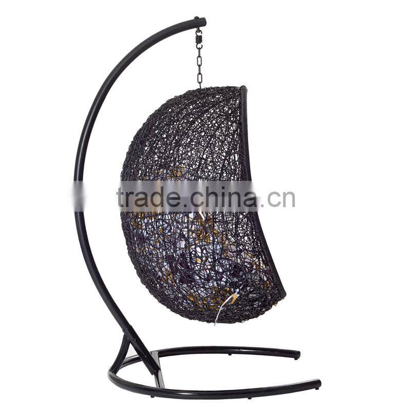 Wicker aluminum hanging egg chair baby egg swing chair