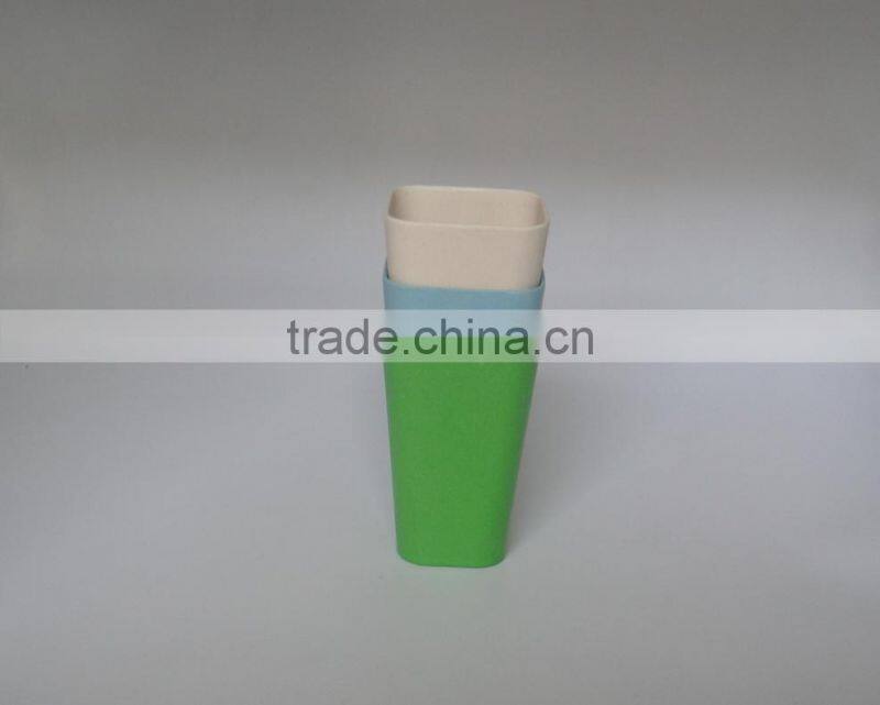 bio bamboo fibre square shaped mugs