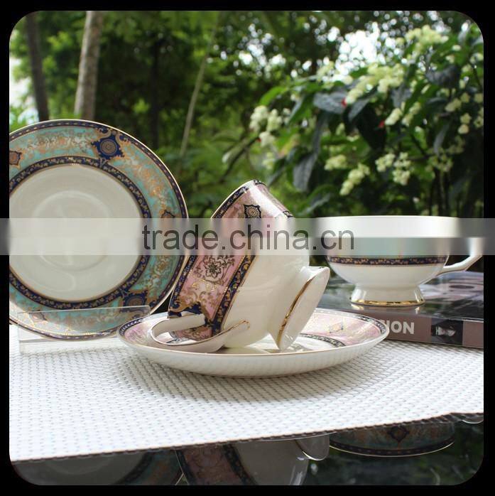 Porcelain tea coffe cup, personalized photo tea cup with saucer