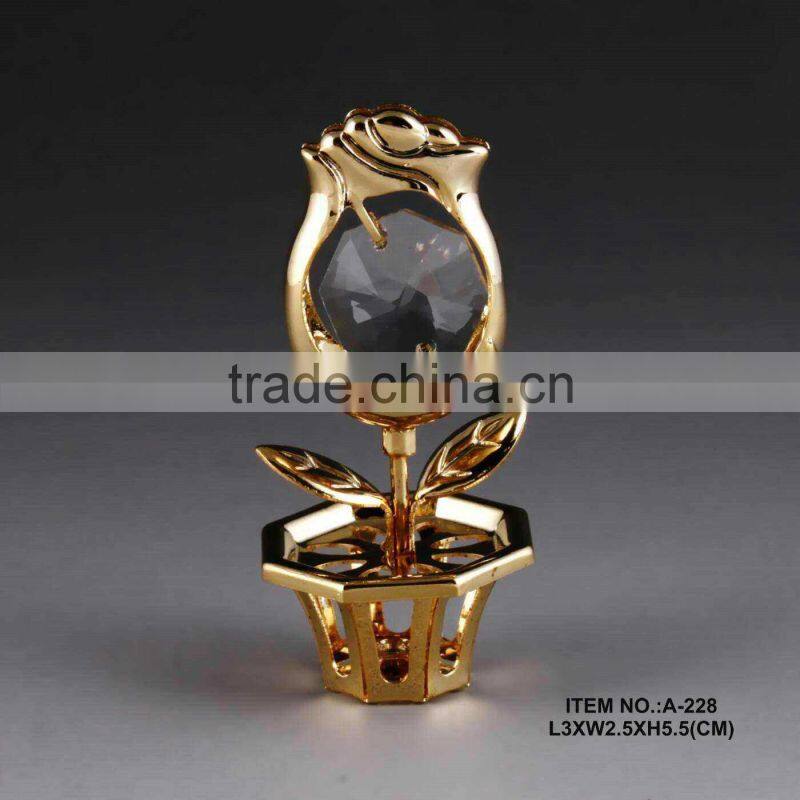 High Quality 24k gold plated decorative sunflower