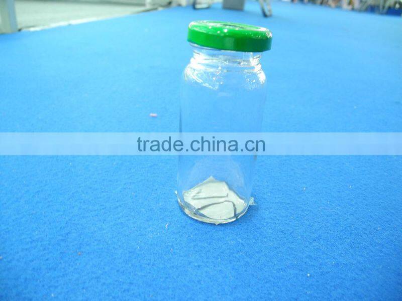 wholesale oval clear glass bottle with lid for juice milk water