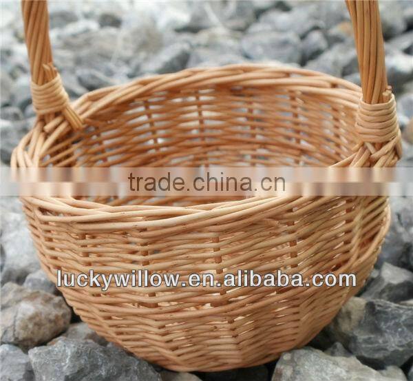delicate small cheap wicker basket with handle wholesale