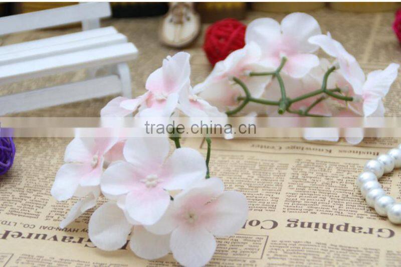 Silk artificial hydrangea flower heads fake flower for celebration