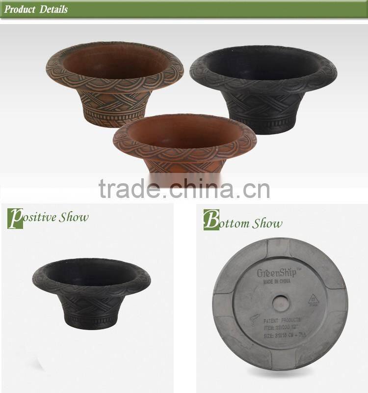 High Quality Round Plastic Flower Pot/Planter/10 years lifetime