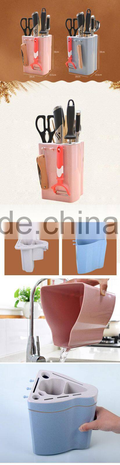 emc new eco-friendly plastic kitchen organizer kitchenware storage holder for cutlery and tableware