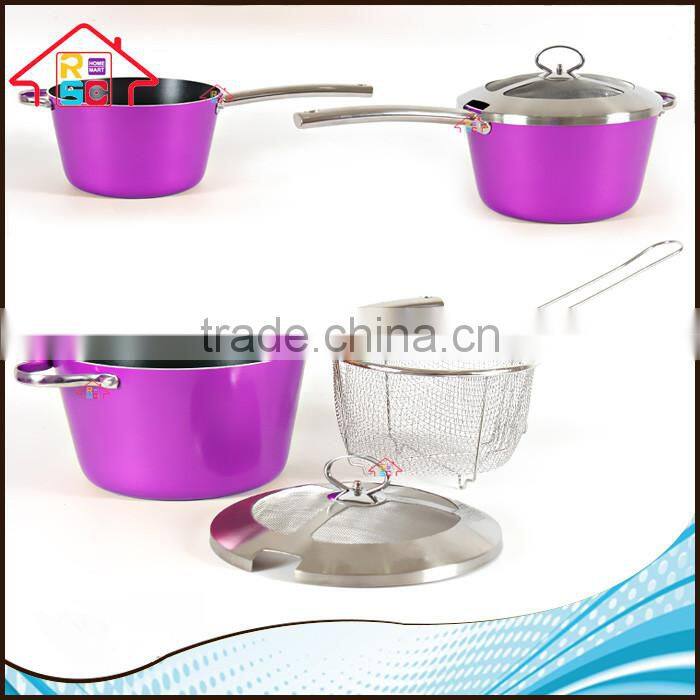 NBRSC Hot Selling Professional 5.0 Qt Deep Fryer Set Great For French Fries Notstick Interior With Mesh Lid and Mesh Basket