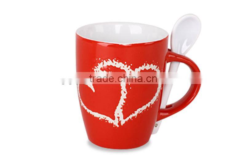 ceramic stoneware coffee mugs with spoon