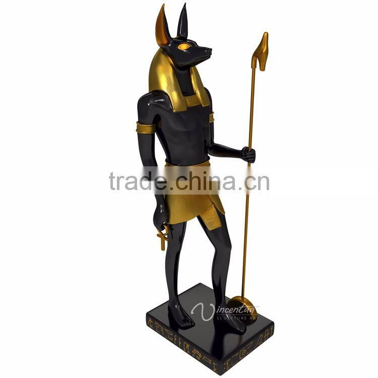 resin egyptian craft fiberglass egyptian decor anubis statues for sale