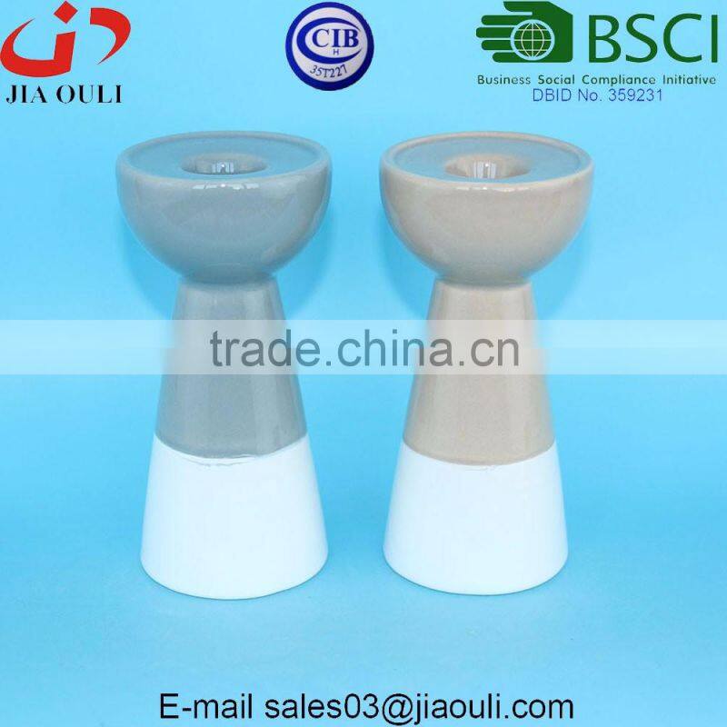 Pillar shape couple colors Ceramic Tea light holders