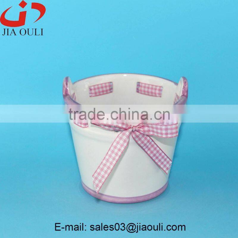 Hot sales home decor watering can shape garden planters, flower pots ceramic