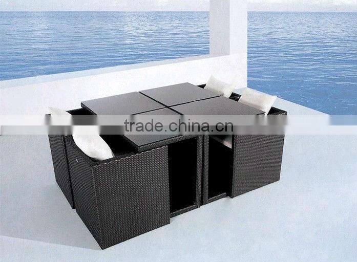 Rattan cube Dining set Table and Chairs for garden,patio and outdoor