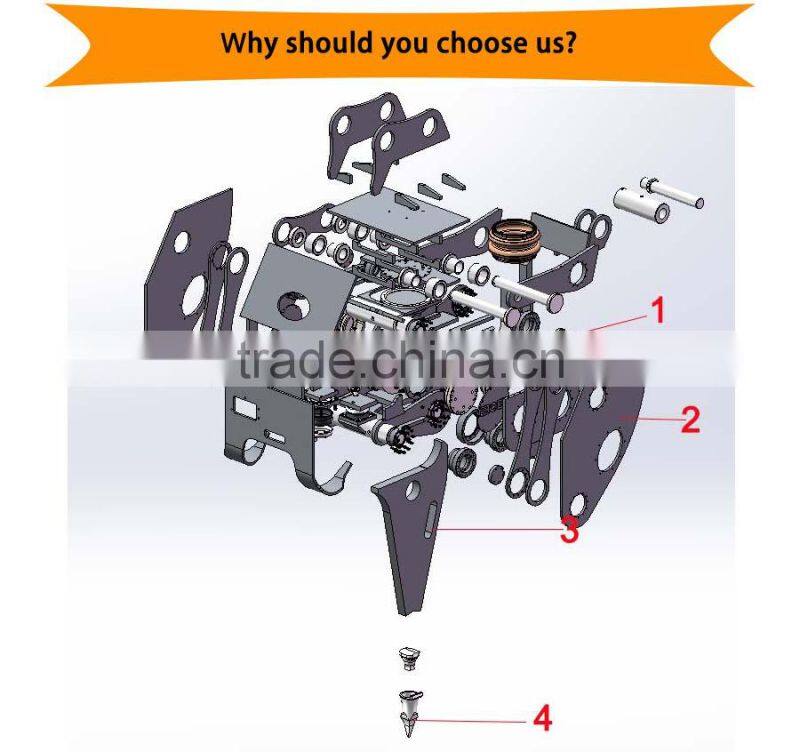 Hydraulic excavator mounted vibro hammer ripper for breaking