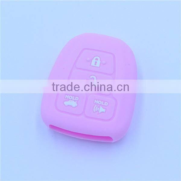 high quality 4 buttons silicone rubber car key shells for toyota