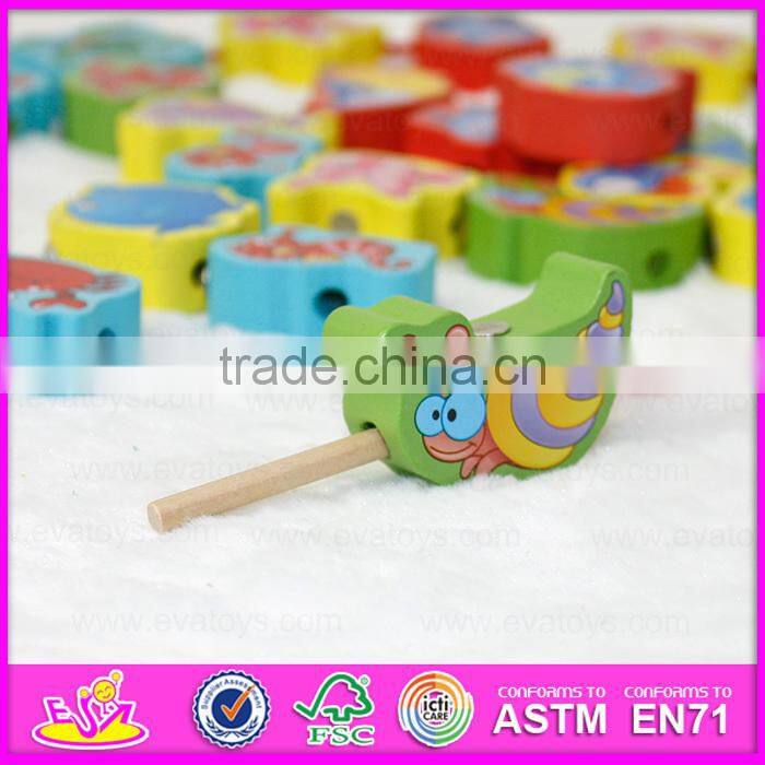 2015 New arrival cheap kids fishing game toy,Colorful children fishing pole toy,Christmas gift wooden string fishing toy W01A084